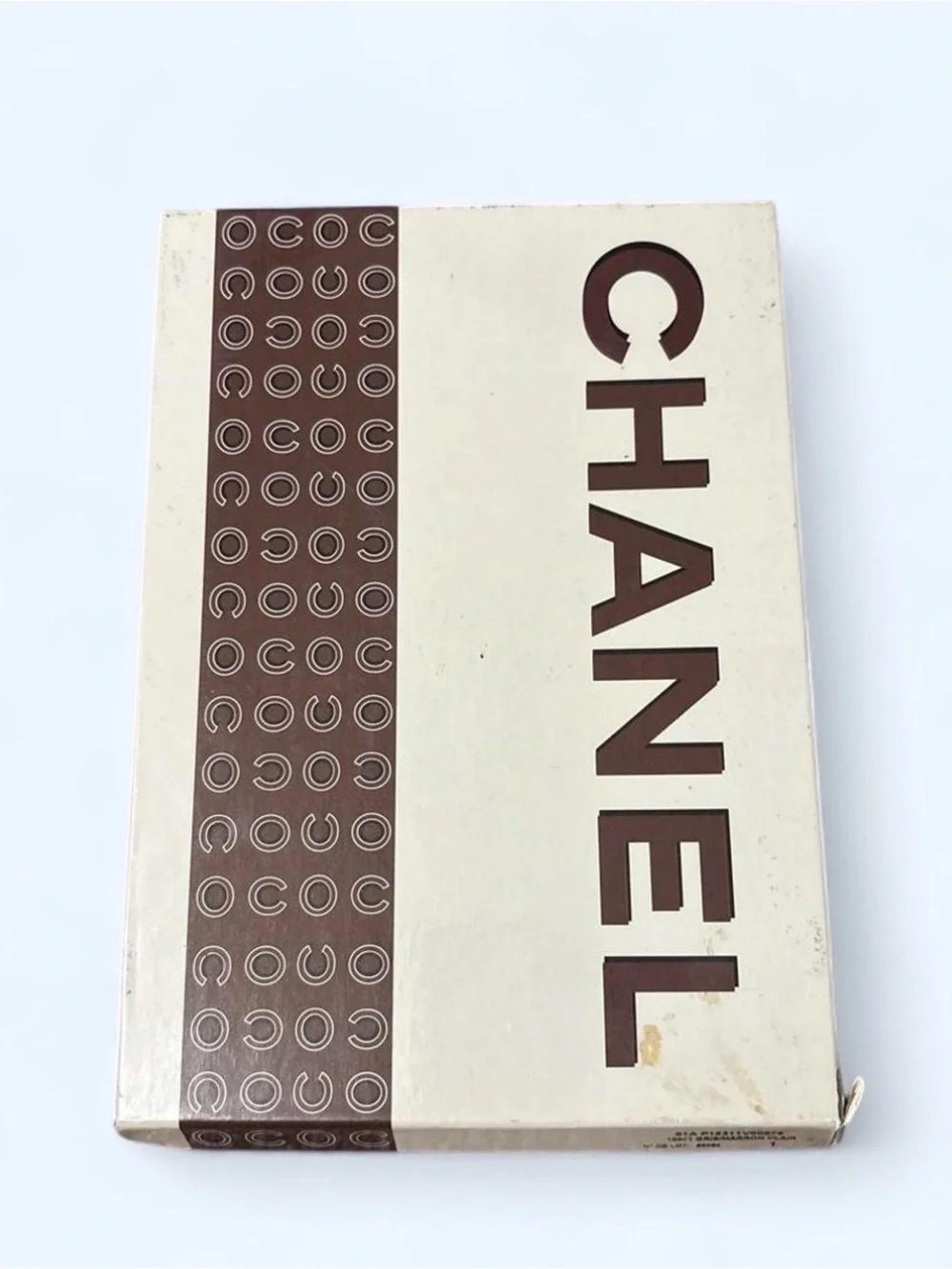 Chanel khaki Logo-Print tights with Original Box